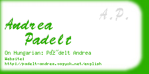 andrea padelt business card